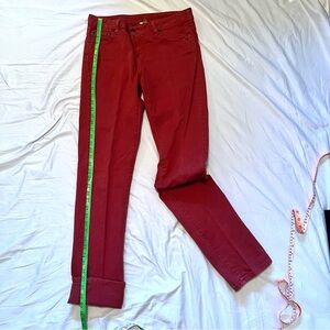 Garnet Hill Women's Straight Leg Jeans - Red